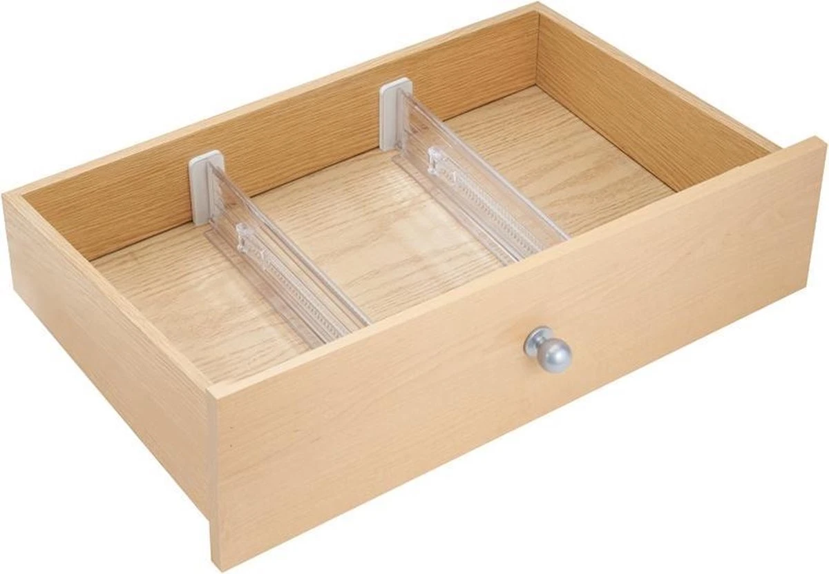 IDesign Ladeverdeler Uitschuifbaar 2 Stuks Transparant - Transparant - Klaar Voor Gebruik, Verstelbaar, Uitschuifbaar 1 IDesign Ladeverdeler Uitschuifbaar 2 Stuks Transparant - Transparant - Klaar Voor Gebruik, Verstelbaar, Uitschuifbaar