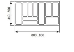 Culinorm Bestekbak - Besteklade - 85 Cm Breed X 50 Cm Diep - Grijs -AMEFA Winkel 1200x850 1