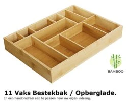 Merkloos Decopatent® Bestekbak - Lade Organizer - Besteklade - Bamboe - Hout - Bestek Bak Organizer Houder Voor Keukenla - Bestekcassette -AMEFA Winkel 1200x994 5