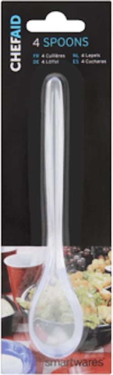 Chefaid - 4 Lepels Plastic - Eierlepels - Desertlepels - Kinderlepels Voor Groente- En Fruithapje 1 Chefaid - 4 Lepels Plastic - Eierlepels - Desertlepels - Kinderlepels Voor Groente- En Fruithapje