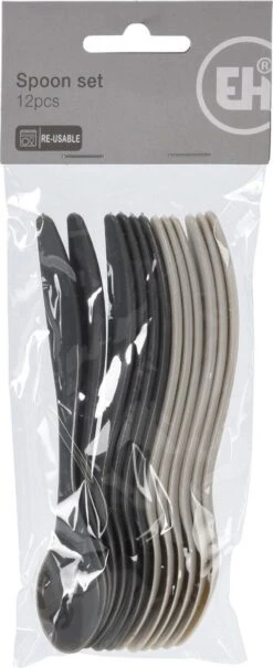 Excellent Houseware 12x Eierlepels Zwart/grijs Kunststof 14 Cm 7 Excellent Houseware 12x Eierlepels Zwart/grijs Kunststof 14 Cm -AMEFA Winkel 490x1200 2