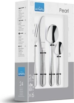 Amefa Bologna Bestekset - 24 Delig - 6 Persoons - Zilver - 17 Amefa Bologna Bestekset - 24 Delig - 6 Persoons - Zilver - -AMEFA Winkel 865x1200