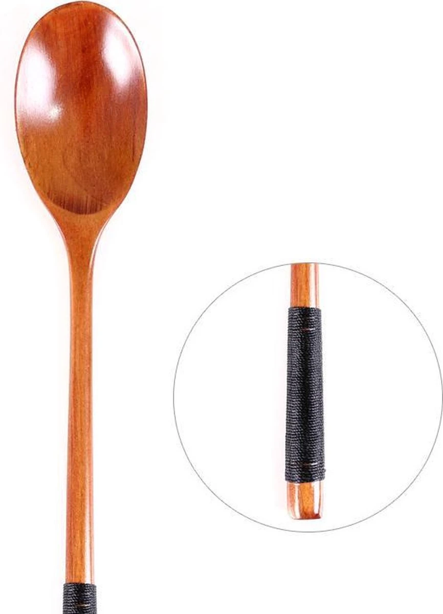 Eetlepel - Hout - Bruin - 23.5x4 Cm 2 Eetlepel - Hout - Bruin - 23.5x4 Cm - Afbeelding 2