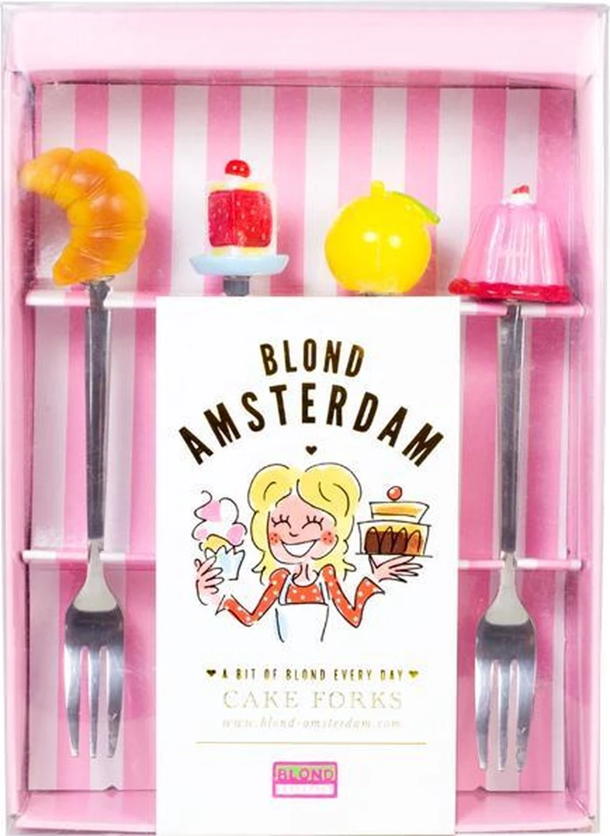 Blond Amsterdam – Even Bijkletsen - Cake Set Gebaksvorkjes 1 Blond Amsterdam – Even Bijkletsen - Cake Set Gebaksvorkjes
