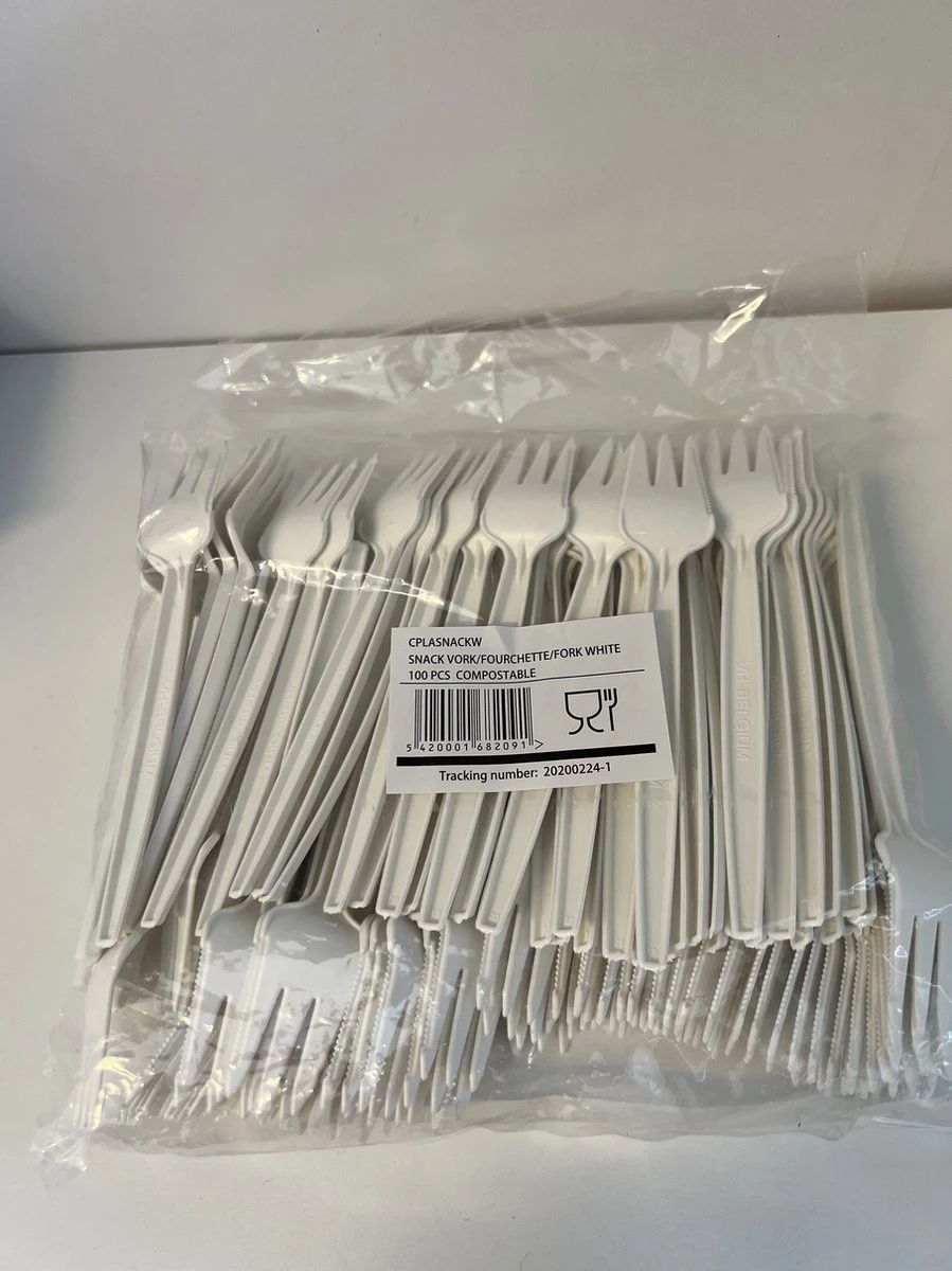 CPLA Bio Snackvork Met Snijrand 13cm WIT 100 Stuks | 100% Composteerbaar. Voor Horeca Friet, Snack, Eten, Partyfeest 1 CPLA Bio Snackvork Met Snijrand 13cm WIT 100 Stuks | 100% Composteerbaar. Voor Horeca Friet, Snack, Eten, Partyfeest
