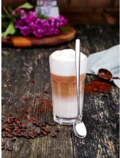 Merkloos Latte Macchiato Lepels – RVS Lange Yoghurt, Dessert Of Koffie Lepeltjes – Set Van 6 Stuks -AMEFA Winkel 912x1200 2