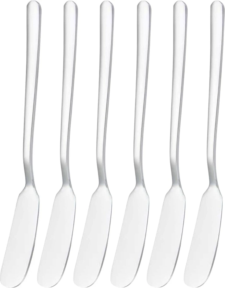 House Of Husk Botermesjes Set - Zilver - RVS - Botermes - Smeermessen - Tapas Mesjes - 6 Stuks 1 House Of Husk Botermesjes Set - Zilver - RVS - Botermes - Smeermessen - Tapas Mesjes - 6 Stuks