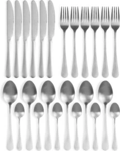 Magani - Zilveren Bestekset - Roestvrij Staal - 24-delig - Voor Zes Personen - PVD Coating 10 Magani - Zilveren Bestekset - Roestvrij Staal - 24-delig - Voor Zes Personen - PVD Coating -AMEFA Winkel 958x1200