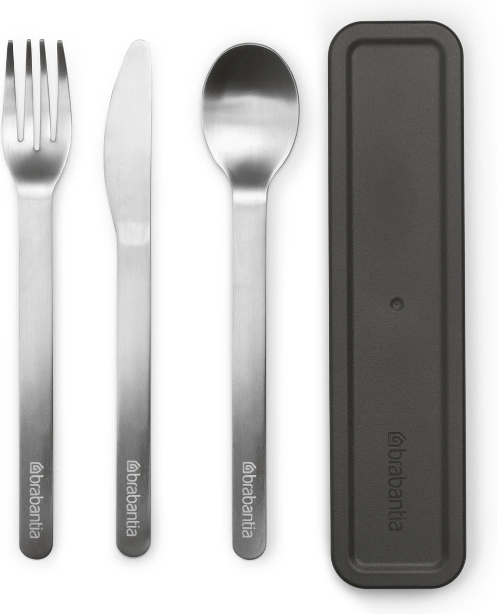 Brabantia Make & Take Bestekset - 3-delig - Dark Grey 1 Brabantia Make & Take Bestekset - 3-delig - Dark Grey