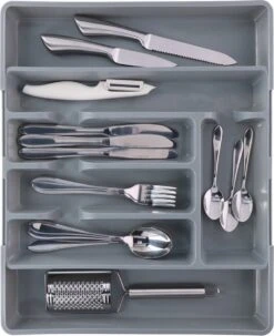 Merkloos Bestekbak/bestekhouder - Uitschuifbaar - Grijs - 44 Cm - 5 Tot 7 Vakken 5 Merkloos Bestekbak/bestekhouder - Uitschuifbaar - Grijs - 44 Cm - 5 Tot 7 Vakken -AMEFA Winkel 978x1200